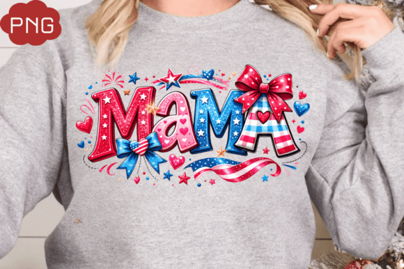 American Mama PNG: Crafting Patriotic Apparel with Mama 4th of July Png