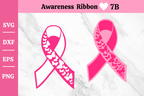 Awareness Ribbon SVG Clipart Pack #7B: Heartfelt Design Assets