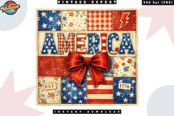 Celebrate Heritage with Independence Day America Patchwork PNG