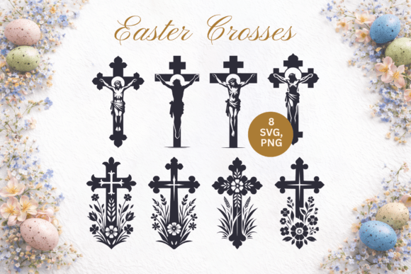 Easter Cross Religious Cross Bundle for Faith-Based Designs
