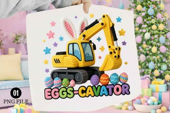 Eggs-Cavator Png: Creative Easter Design Asset