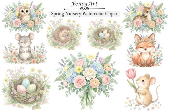 Spring Nursery Watercolor Clipart: A Designer's Guide