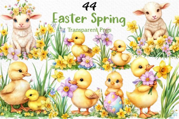 Watercolor Easter Spring Clipart PNG: A Design Asset Guide