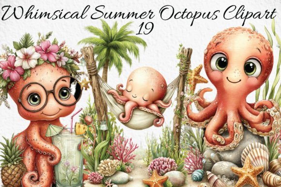Whimsical Summer Octopus Clipart: A Creative Asset Review